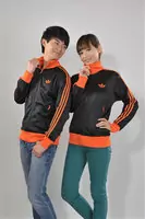 adidas nouveau firebird manteau black orange